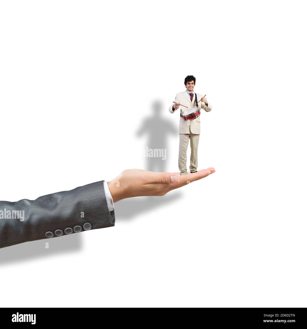 Palm soutient l'homme d'affaires Banque D'Images