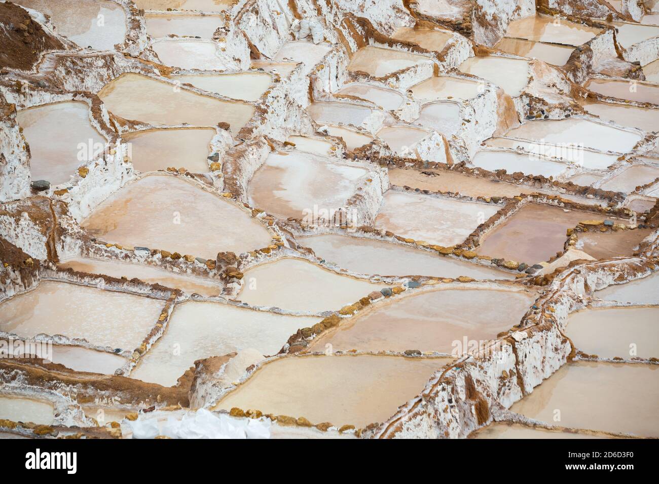Salinas de Maras, près de Cuzco, Perù Banque D'Images