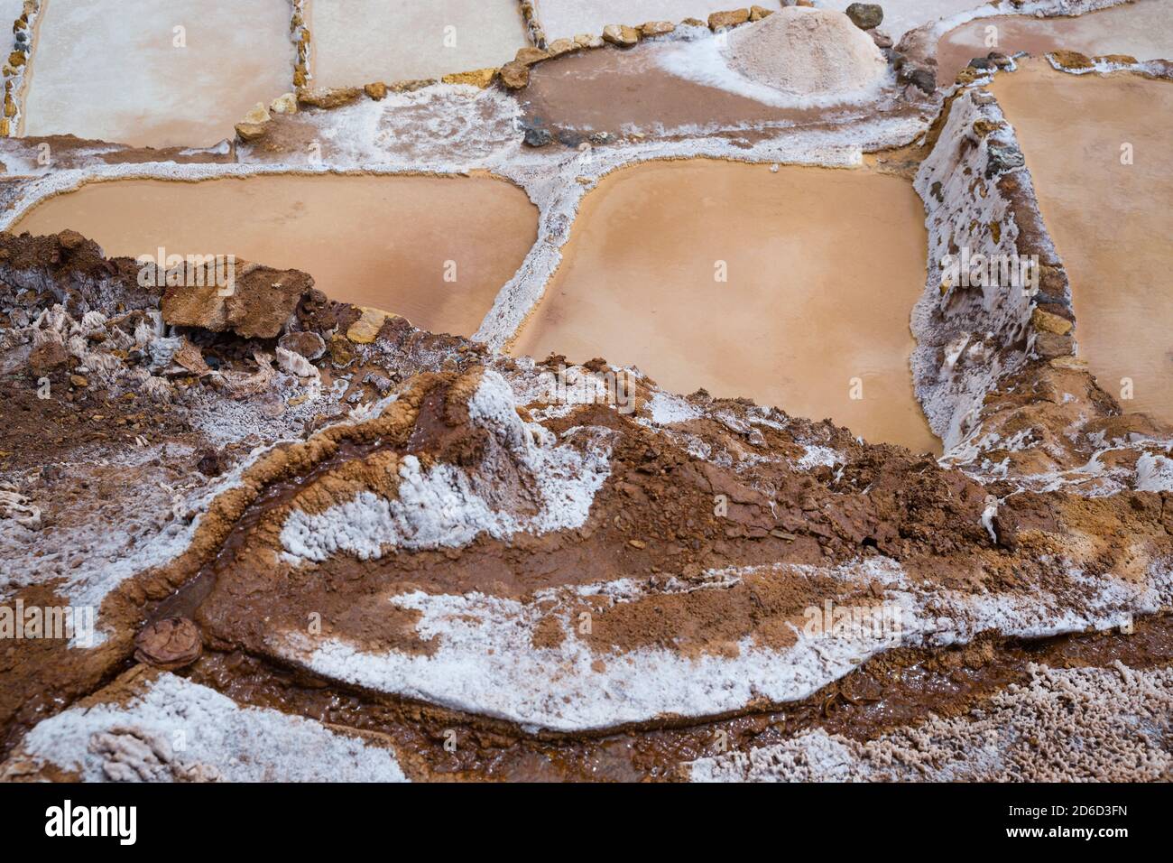 Salinas de Maras, près de Cuzco, Perù Banque D'Images