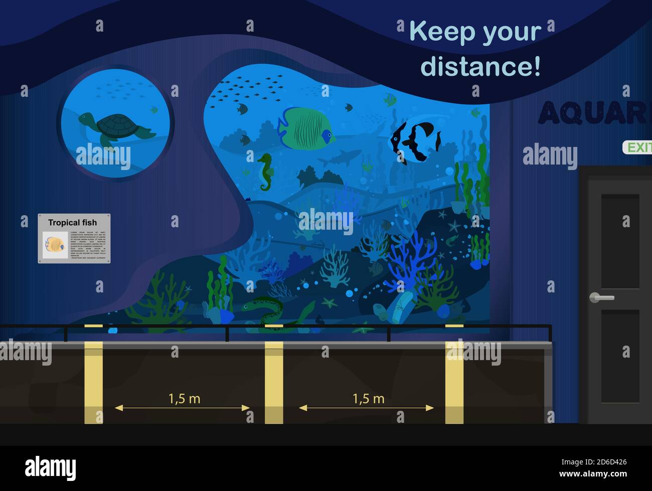 Tunnel aquarium Banque d'images vectorielles Alamy