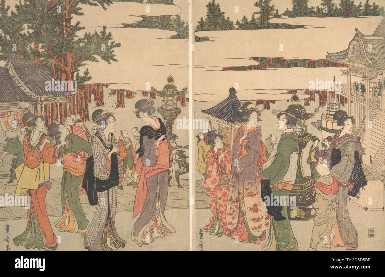 Horinouchi Myo-ho-ji EHo Mairi no zu, ca. 1804. Banque D'Images