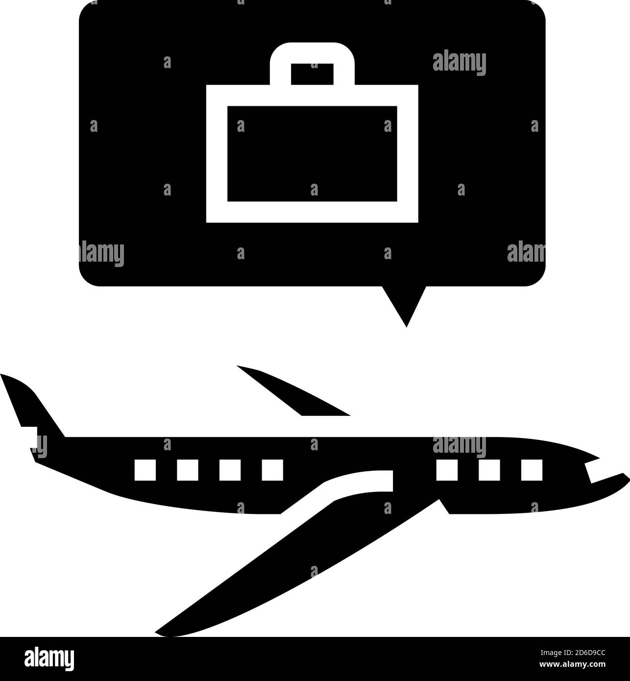 illustration du vecteur d'icône de glyphe de transport aérien et de travail Illustration de Vecteur