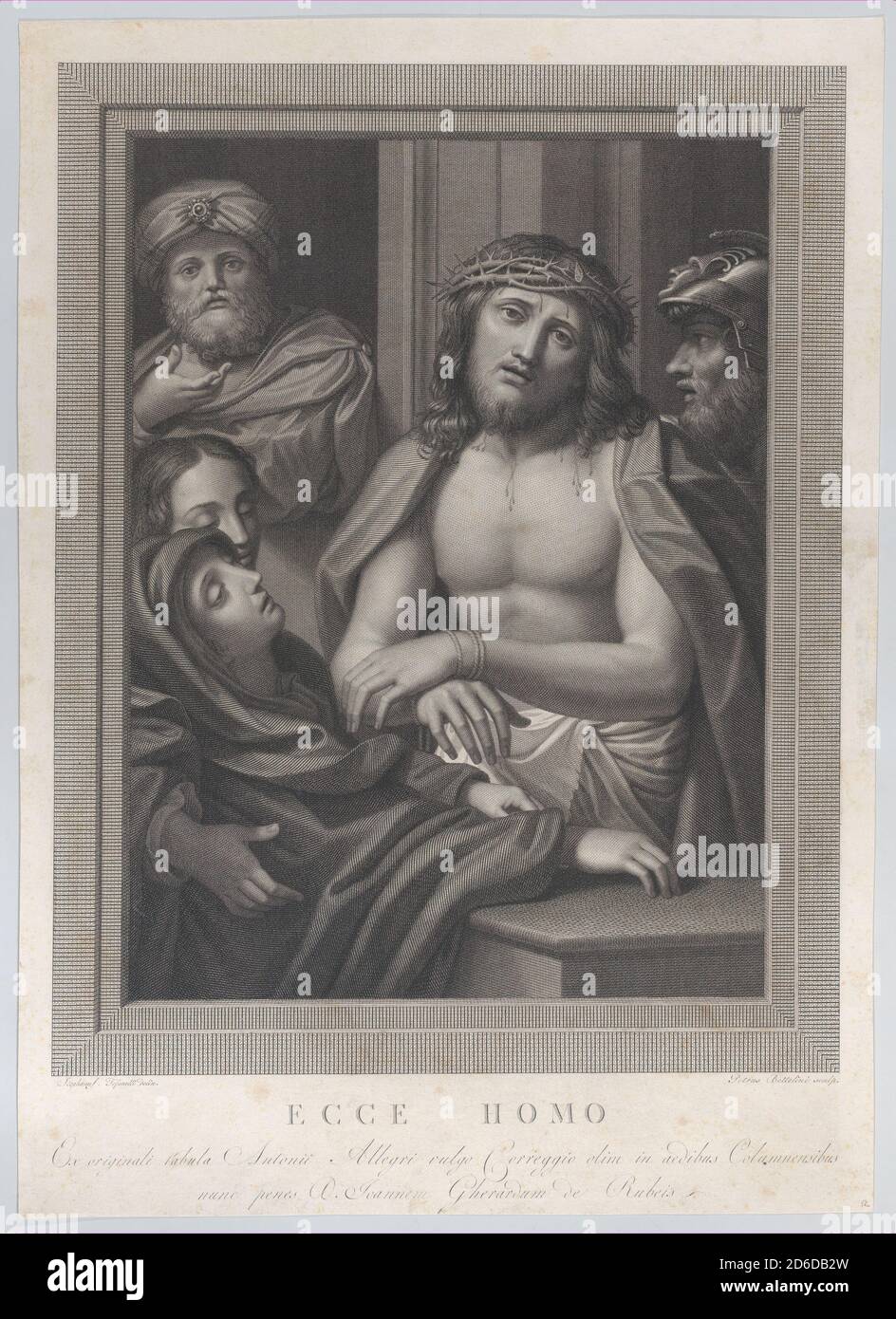 ECCE Homo, avec Pontius Pilate derrière lui à gauche, la Vierge s'évanouit en bas à gauche, et un soldat à droite, 1783-1812. Banque D'Images