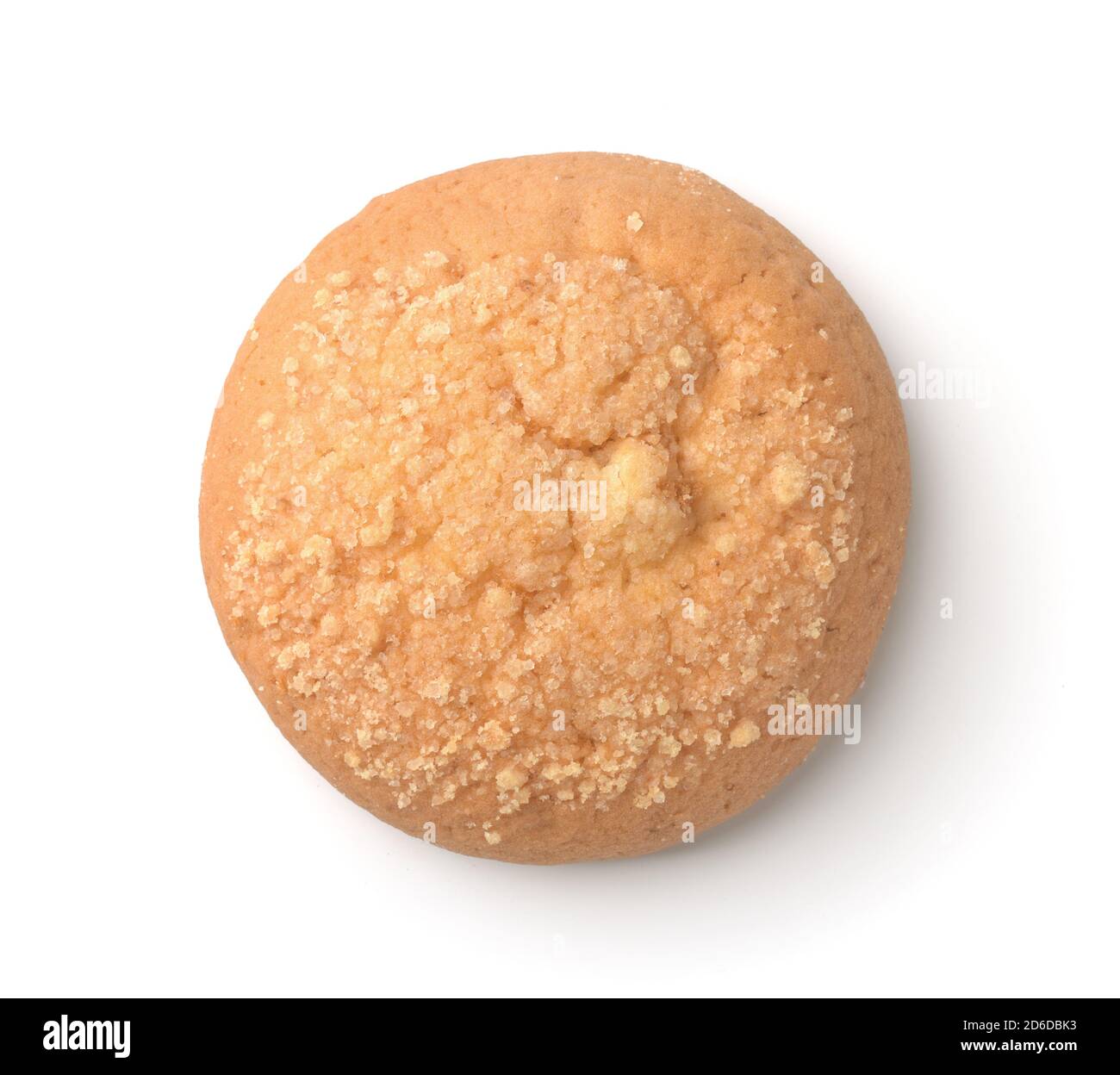 Vue de dessus de biscuit au fromage à la crème isolé sur blanc Banque D'Images