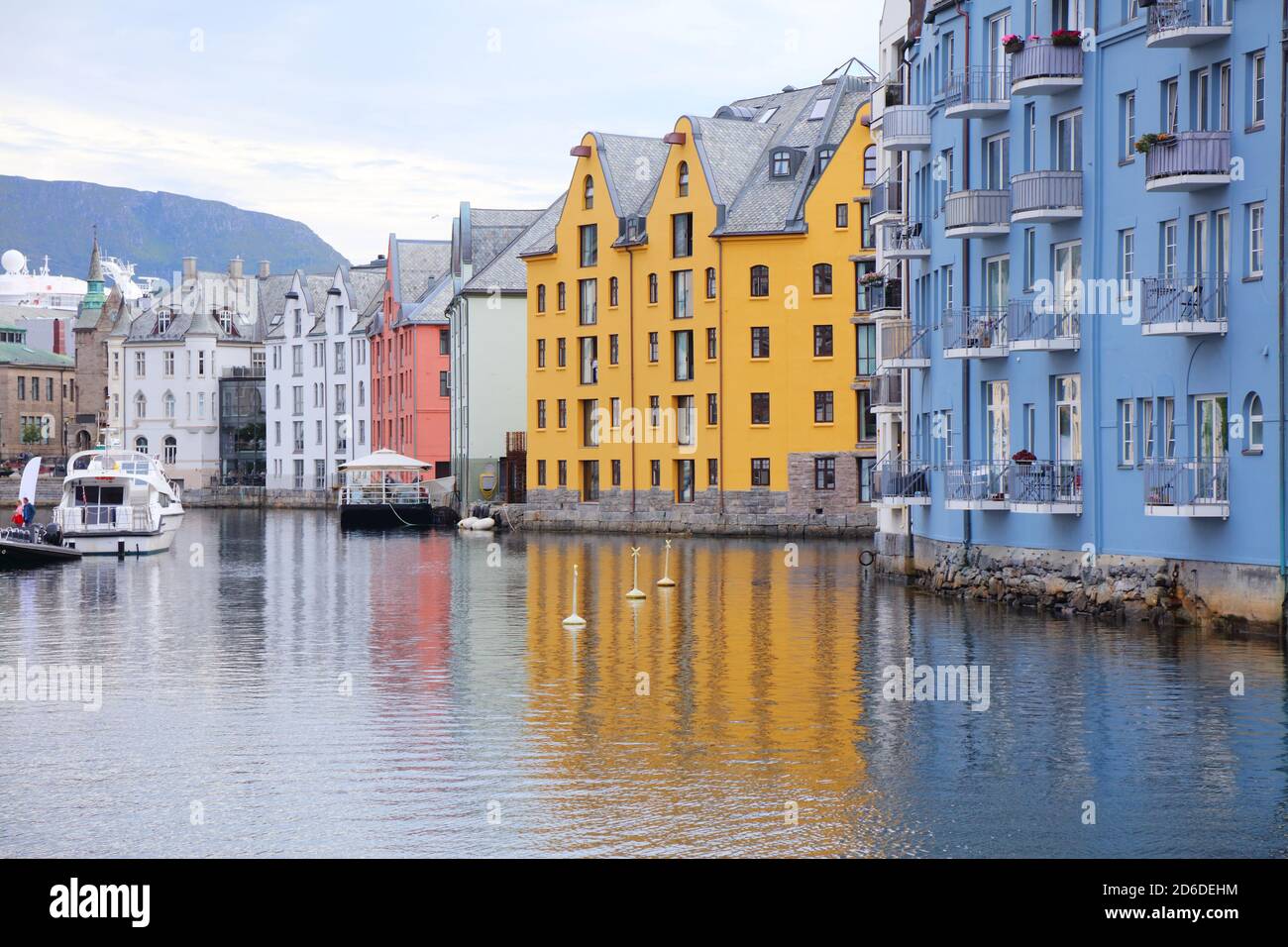Alesund, Norvège. Centre-ville Alesund art nouveau architecture. Banque D'Images