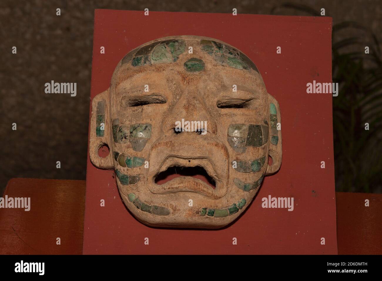 Masque Olmec, Olmec art, Olmec. Parque Museo la Venta. Musée de la Venta. Villahermosa, Tabasco, Mexique. Banque D'Images