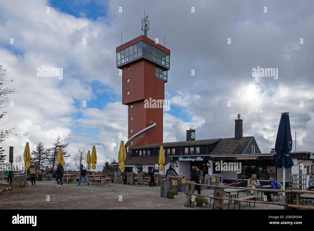 summit, Wurmberg, Braunlage, montagnes Harz, Basse-Saxe, Allemagne Banque D'Images