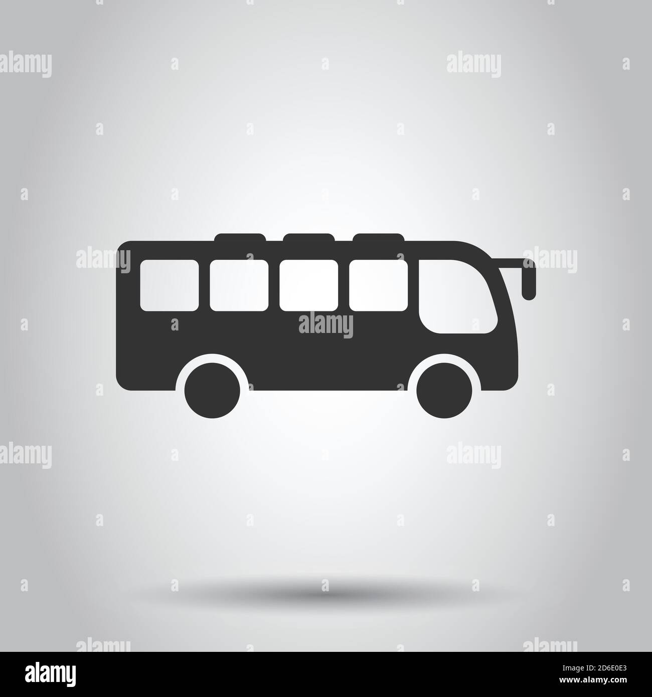 Dans l'icône Bus télévision style. Coach vector illustration sur fond blanc isolé. Autobus véhicule concept d'affaires. Illustration de Vecteur