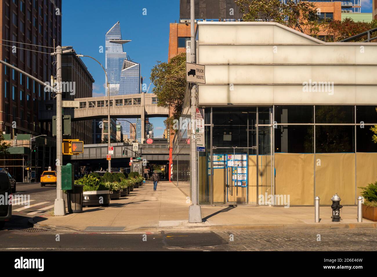 Le développement des chantiers de Hudson est vu dans le district de Meatpacking à New York le jeudi 8 octobre 2020. (© Richard B. Levine) Banque D'Images