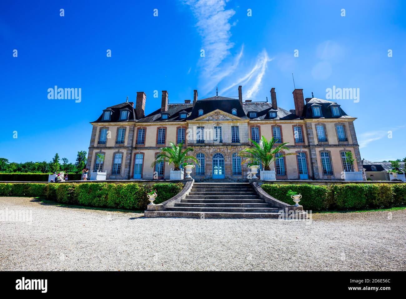 LA MOTTE TILLY, FRANCE, Août 07, 2016 : façades et jardins de la Motte Tilly château, 07 août 2016 à La Motte Tilly, Aube, France Banque D'Images