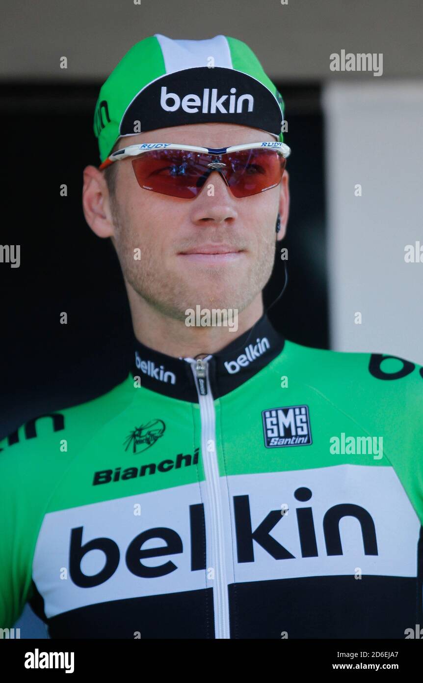 LES LARS DE L'équipe cycliste Belkin-Pro pendant la 1ère étape de l'étape Etape Rambouillet - Saint-Georges-sur-Baulche Paris Nice 2014 le 09 2014 mars à Rambouillet photo Laurent Lairys / DPPI Banque D'Images