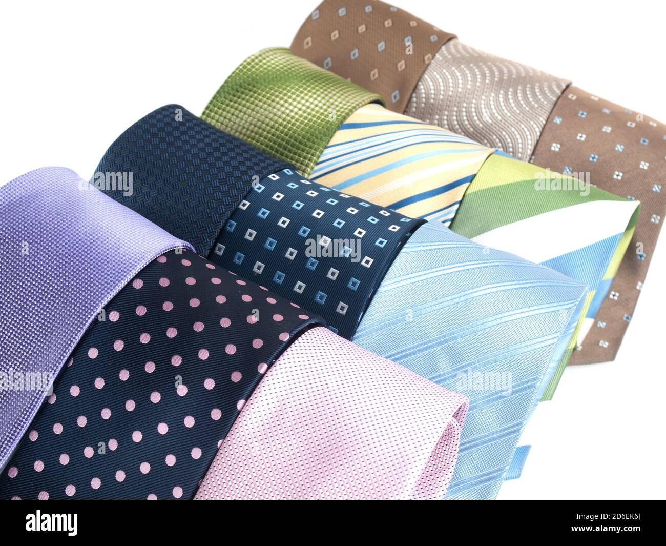 Variété de cravates officielles multicolores Banque D'Images