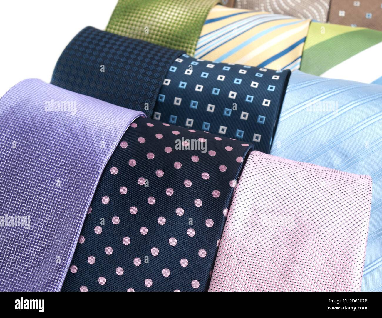 Variété de cravates officielles multicolores Banque D'Images