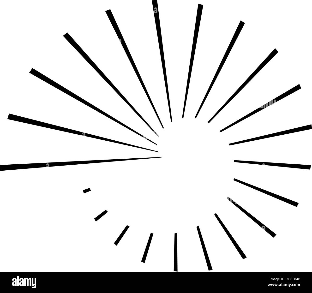 Radial circulaire, lignes rayonnantes, poutres, rayons. Illustration du ...