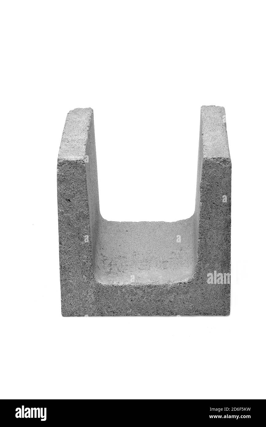 types de blocs de béton sur fond blanc Banque D'Images