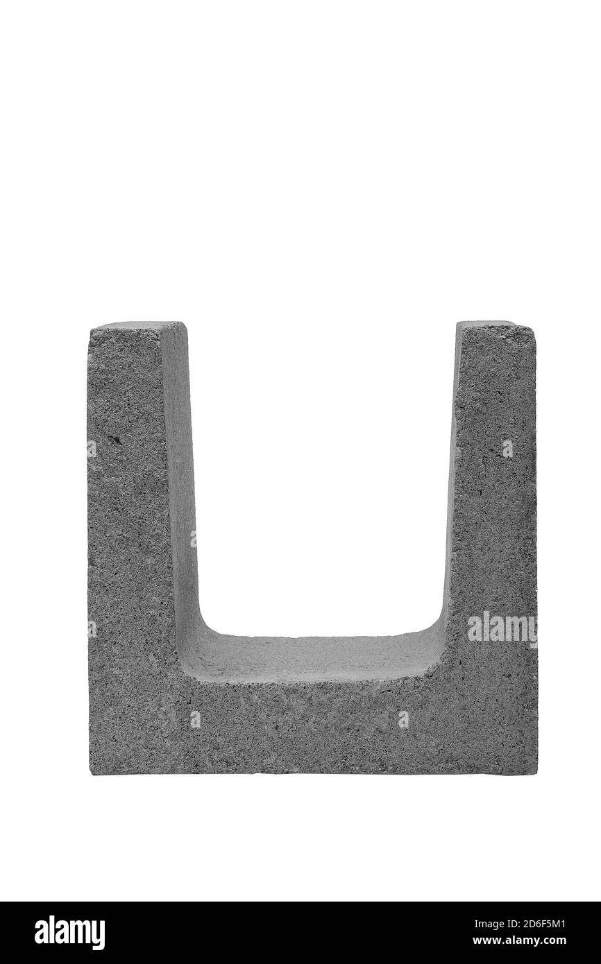 types de blocs de béton sur fond blanc Banque D'Images