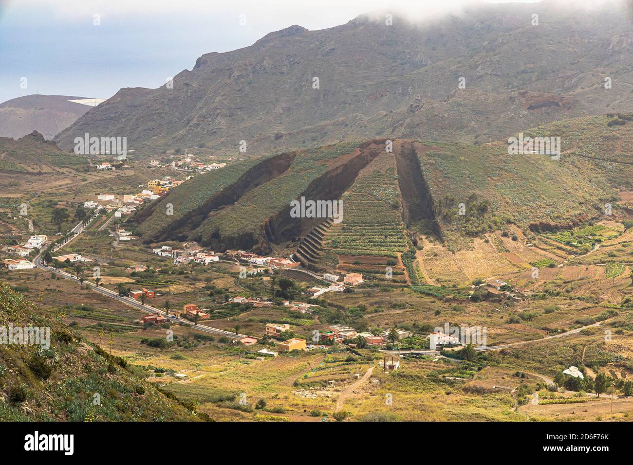 Paysage accidenté près d'El Palmar dans les montagnes Teno, Tenerife, Espagne Banque D'Images