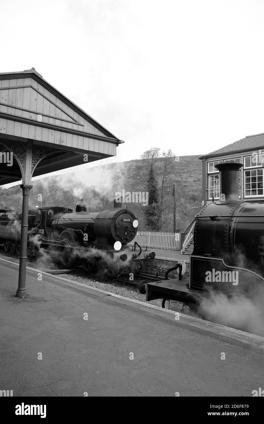 '30053' et '30120' à la gare du château de Corfe. Banque D'Images '30053' et '30120' à la gare du château de Corfe. Banque D'Images