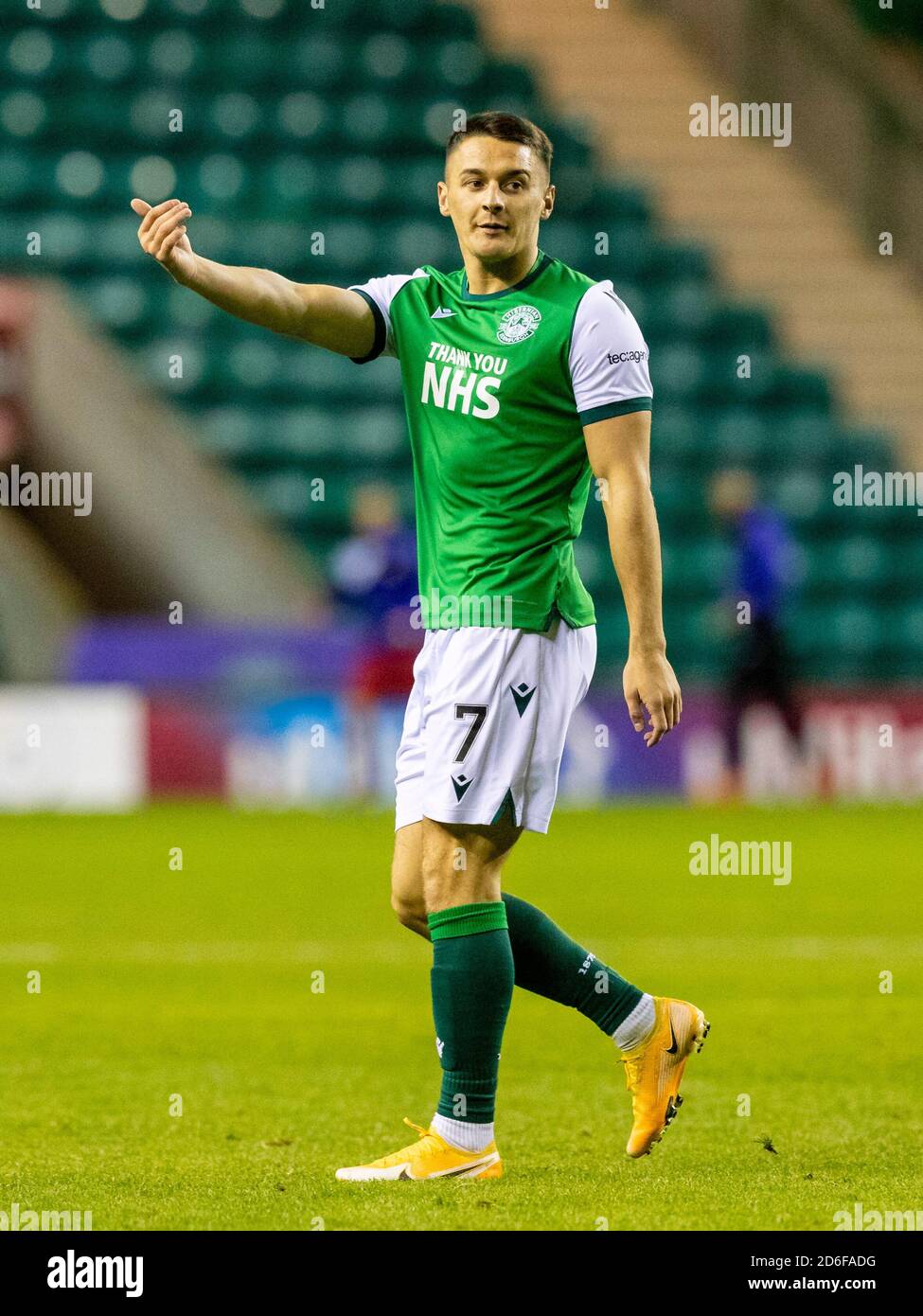 Kyle Magennis de Hibernian fait ses débuts pendant le Hibernian Présentoir de la coupe Betfred contre les Blora Rangers au stade de la route de Pâques Mercredi 071020 Banque D'Images