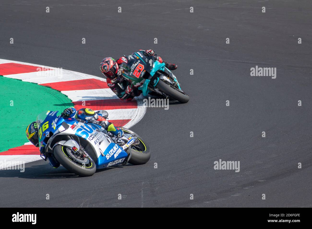 Rimini - Misano World circuit Marco Simoncelli: Mir et Quartararo riders Banque D'Images