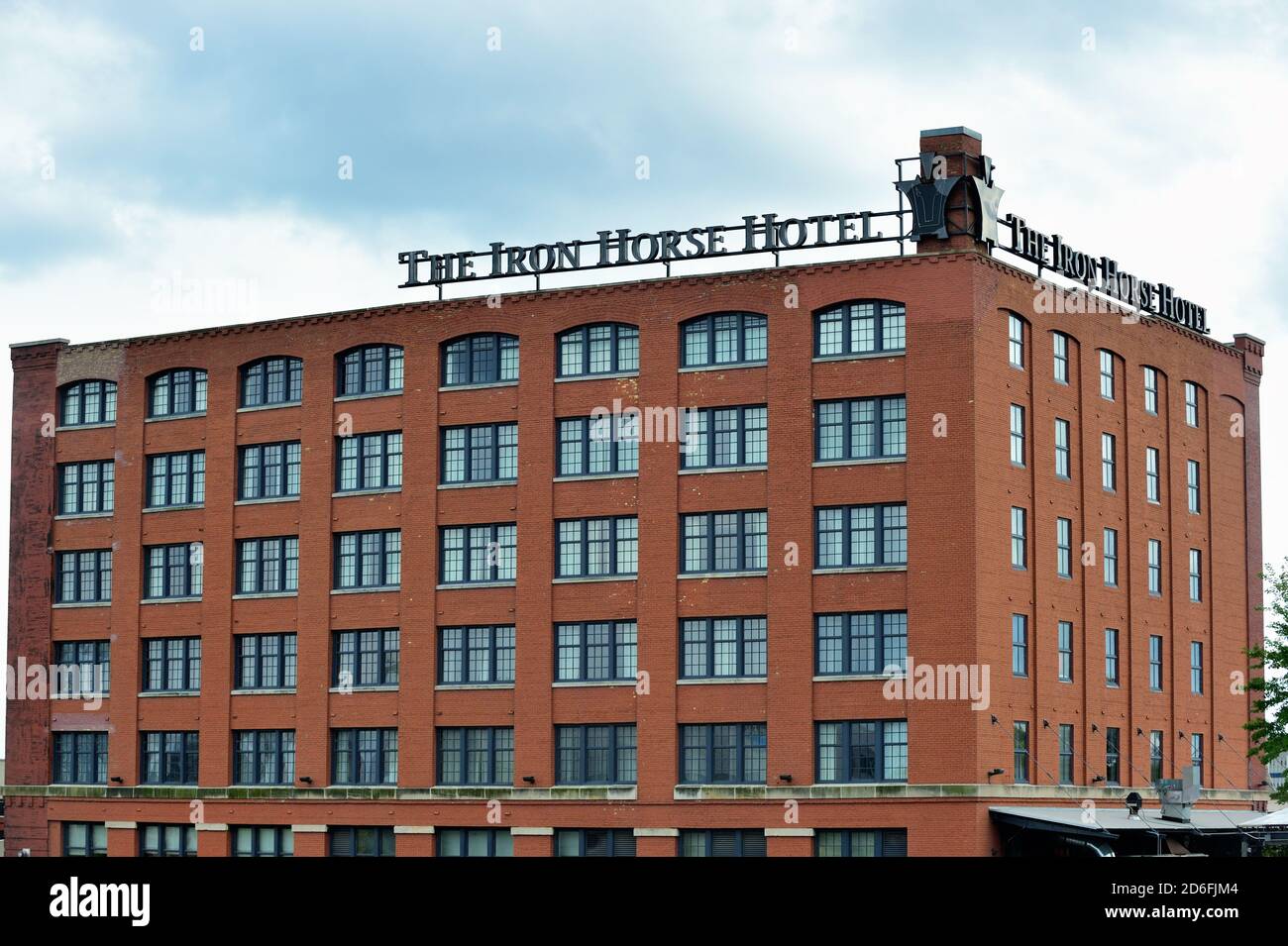 Milwaukee, Wisconsin, États-Unis. L'hôtel Iron Horse dans le quartier Walker's point. Banque D'Images