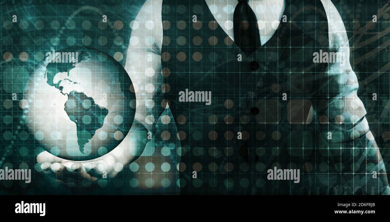 Global Business et économie mondiale en tant que concept International Banque D'Images