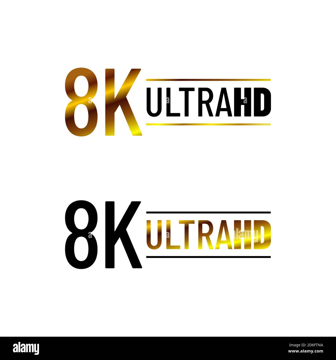 8K symbole du logo Ultra HD 8K marque UHD Ultra Vecteur d'icône de résolution haute définition Illustration de Vecteur