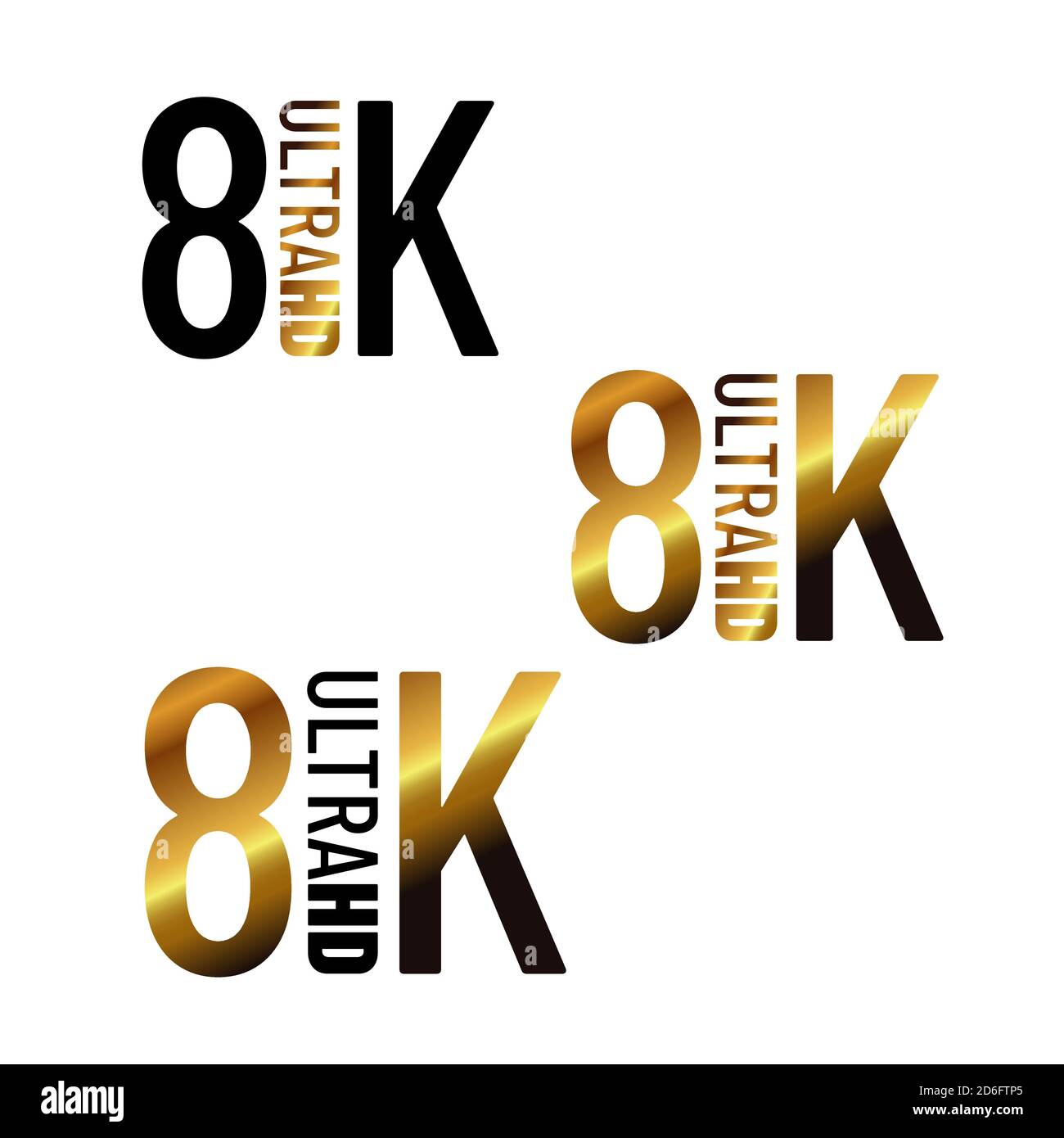 8K symbole du logo Ultra HD 8K marque UHD Ultra Vecteur d'icône de résolution haute définition Illustration de Vecteur