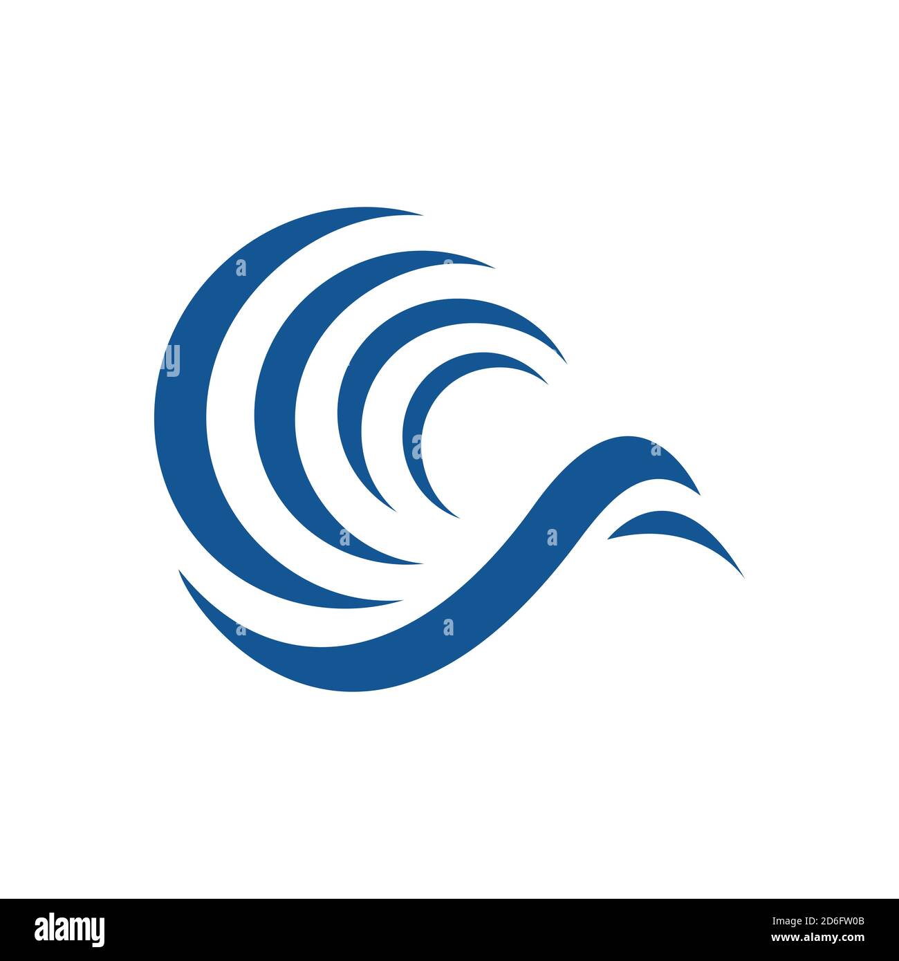 symbole et icône représentant un vecteur et un logo représentant une vague d'eau dans un cercle moderne illustration du panneau Illustration de Vecteur