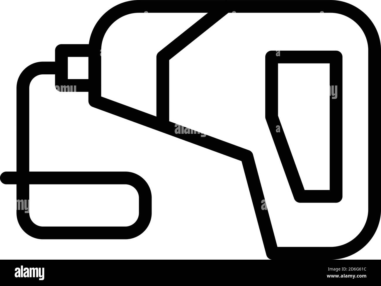 Icône en forme de laisse rétractable pour animaux, style contour Illustration de Vecteur