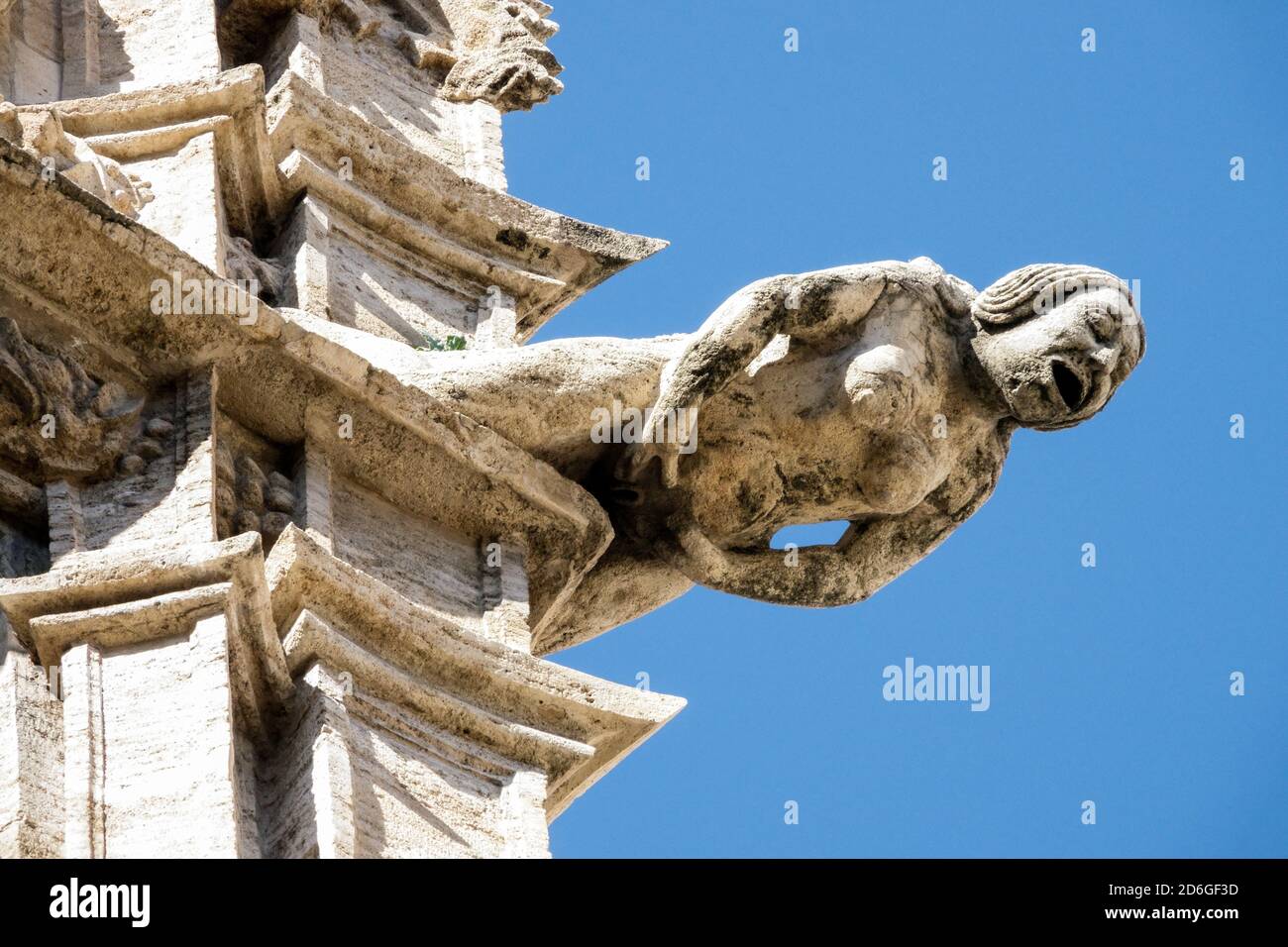 Gargouilles de la Lonja Valencia la Lonja de la Seda, détail, échange de soie Valence Espagne gargouille âge moyen gothique médiéval Banque D'Images