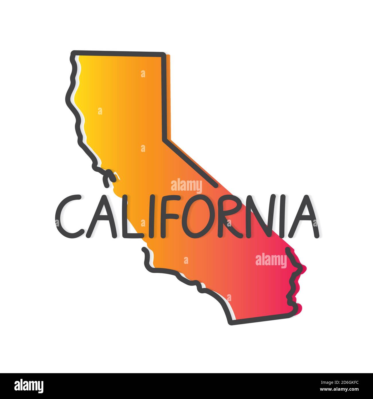 Plan de la carte de Californie - illustration vectorielle Illustration de Vecteur