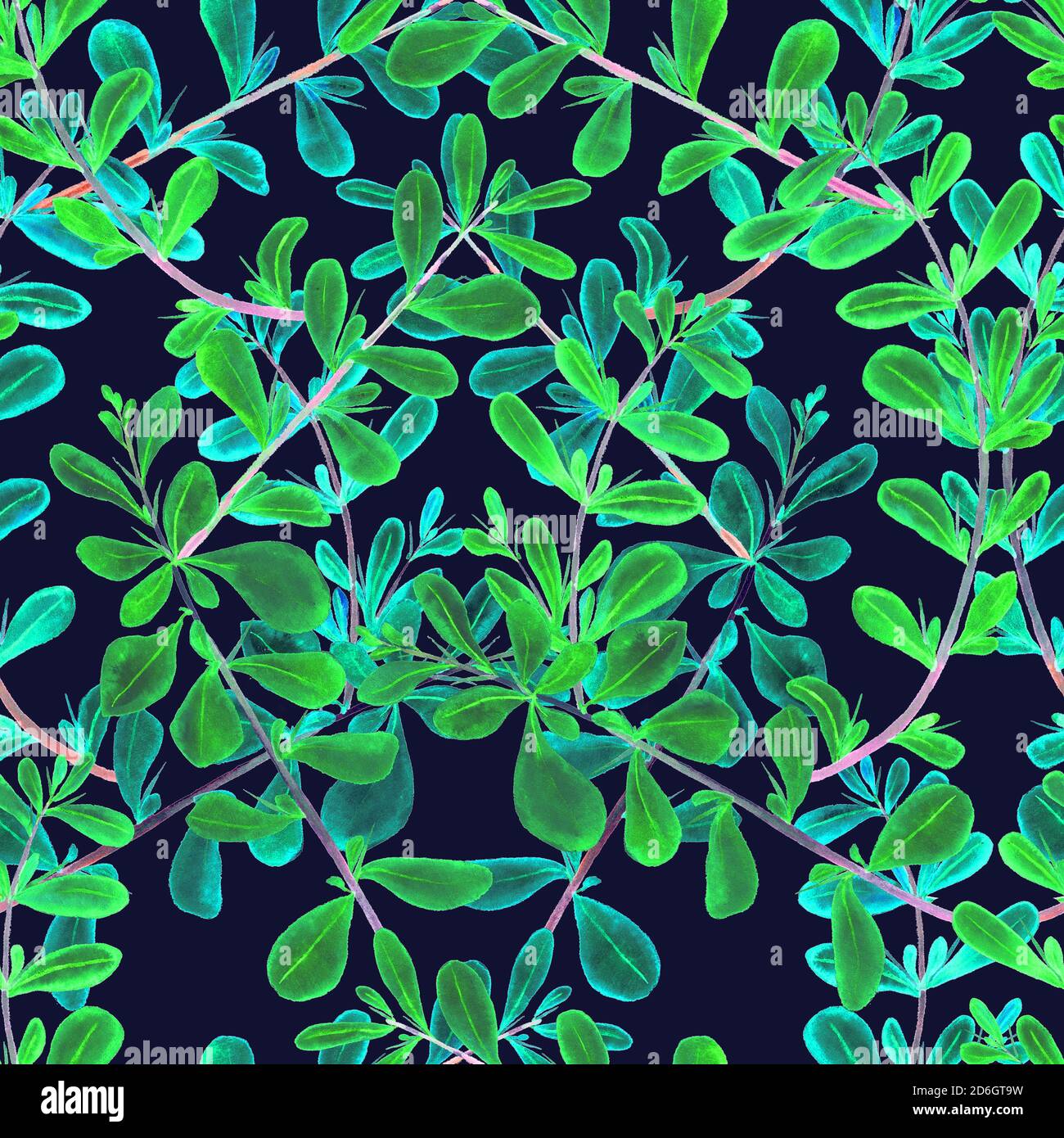 berberis vulgaris épineux (commune, européenne ou simplement barberry), branche avec feuilles vertes, illustration isolée peinte à la main aquarelle, sans couture Banque D'Images