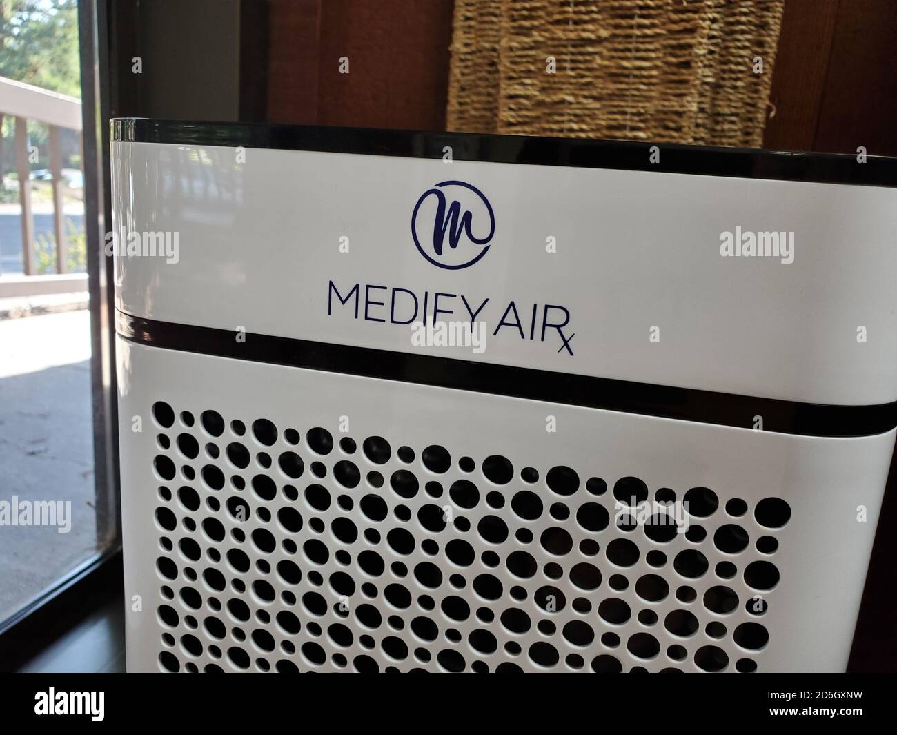 Gros plan du purificateur d'air clinique Medify Air, 26 août 2020. () Banque D'Images