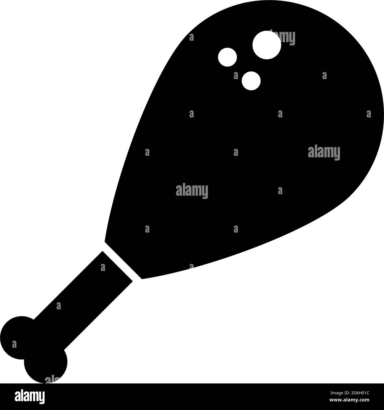 icône de cuisse de poulet sur fond blanc, style silhouette, illustration vectorielle Illustration de Vecteur