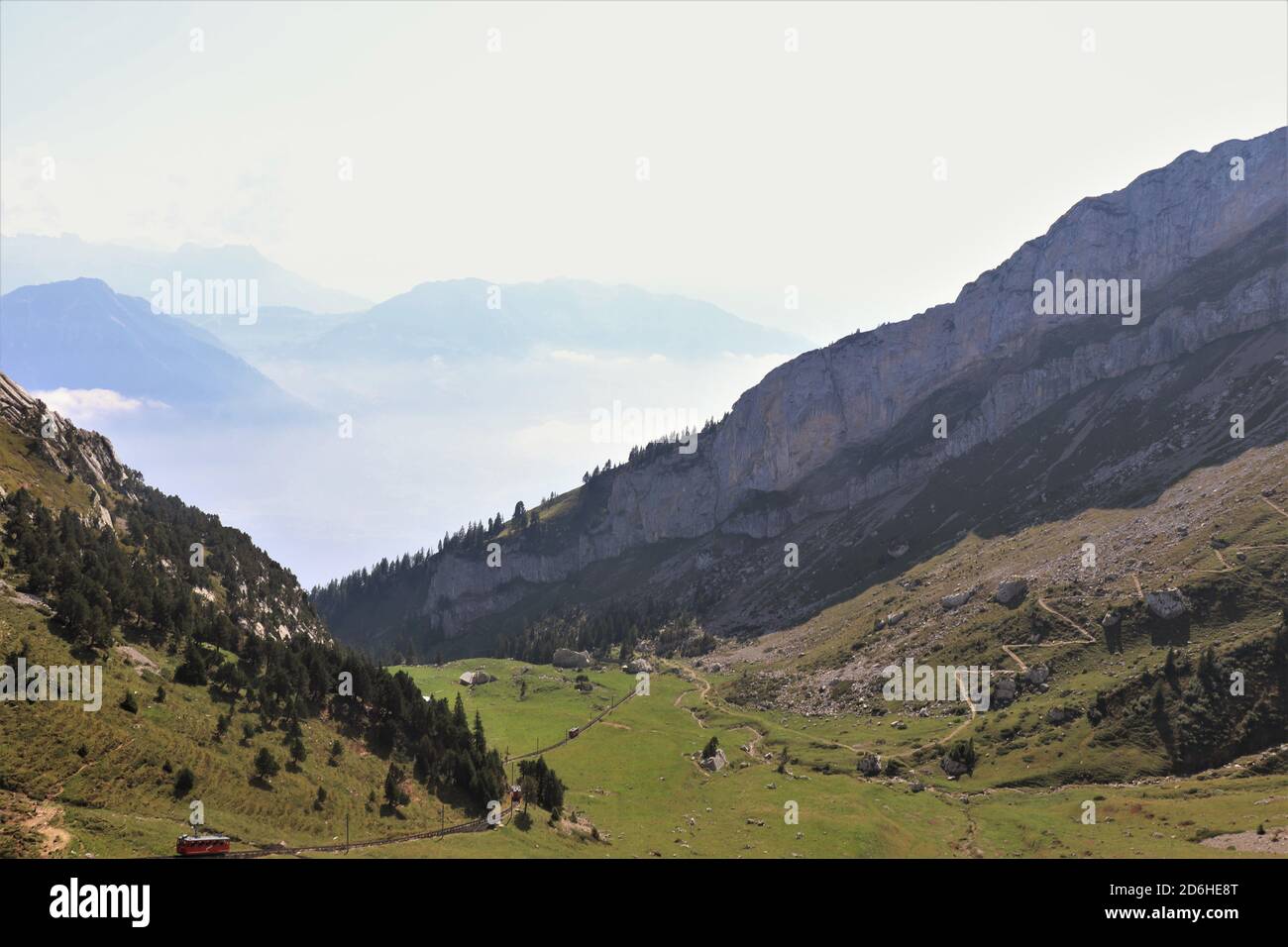 Vue panoramique sur la montagne Pilatus, Alpes suisses, Suisse Banque D'Images