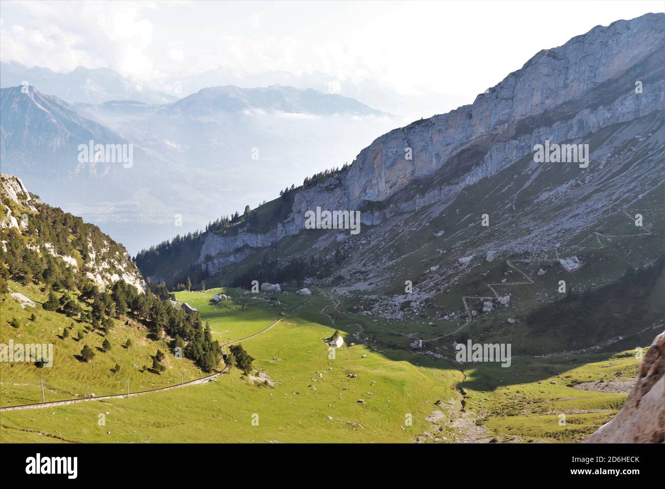 Vue panoramique sur la montagne Pilatus, Alpes suisses, Suisse Banque D'Images