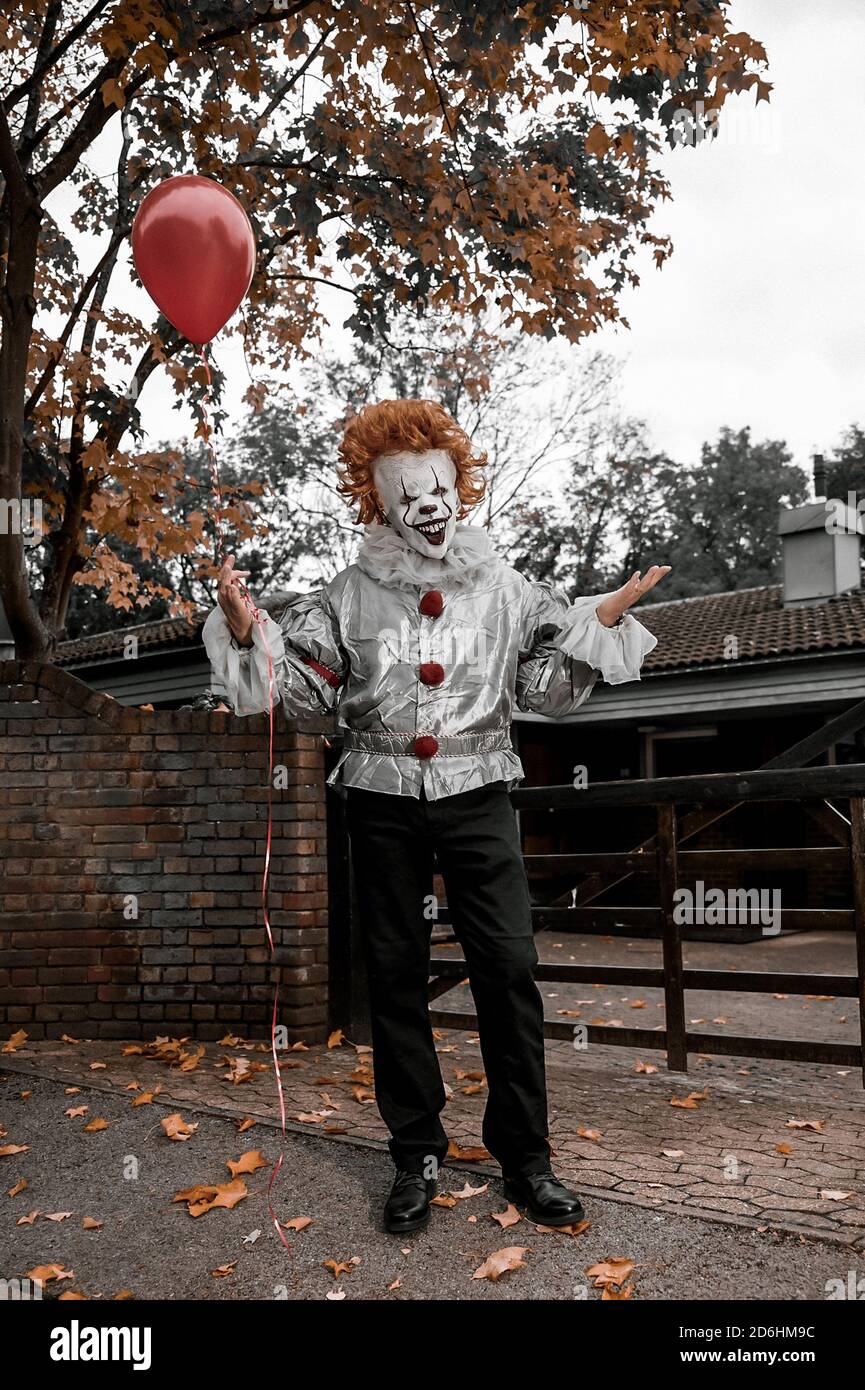 Pennywise le clown costume d'halloween Banque D'Images