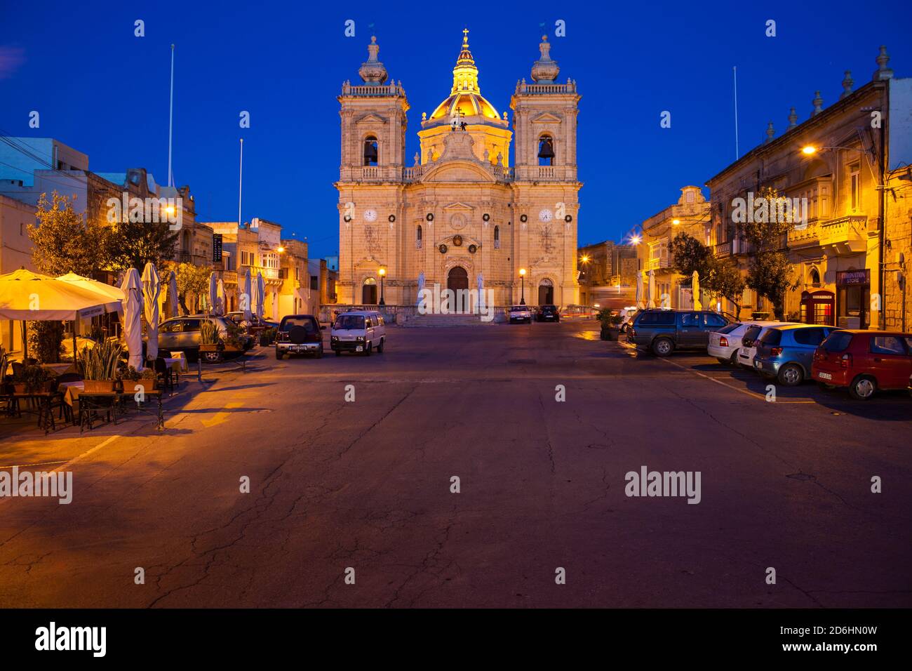 Basilique Saint-Georges sur l'île Gozo, Malte Banque D'Images