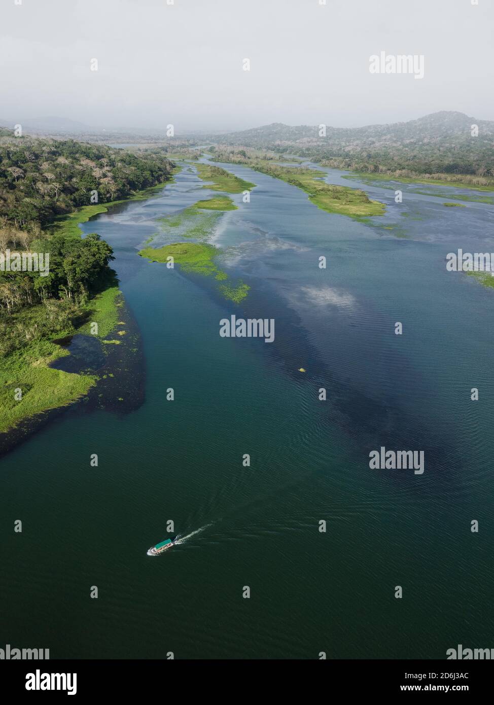Vue aérienne, forêt tropicale à Rio Chagres, Gamboa, Panama Banque D'Images