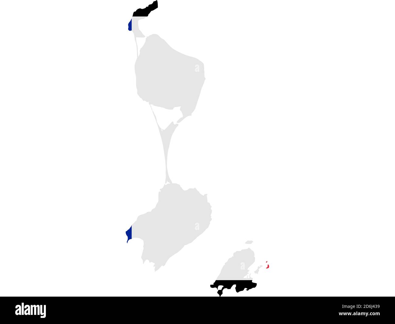 Drapeau sous forme de pays géographique, Saint-Pierre-et-Miquelon, Amérique du Nord, Amériques Banque D'Images