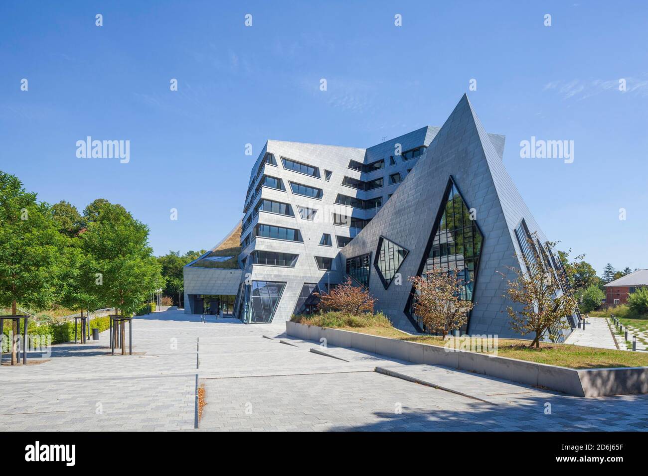 Université de Leuphana, bâtiment central, architecte Daniel Libeskind, Lueneburg, Basse-Saxe, Allemagne Banque D'Images