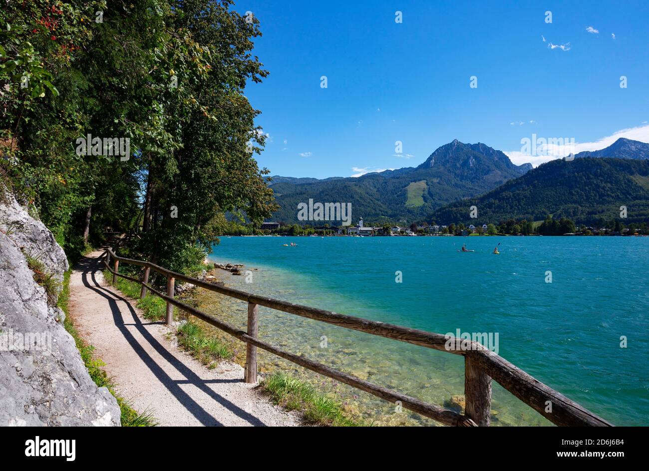 Buerglsteig avec Rettenkogel, Strobl am Wolfgangsee, Salzkammergut, pays de Salzbourg, Autriche Banque D'Images
