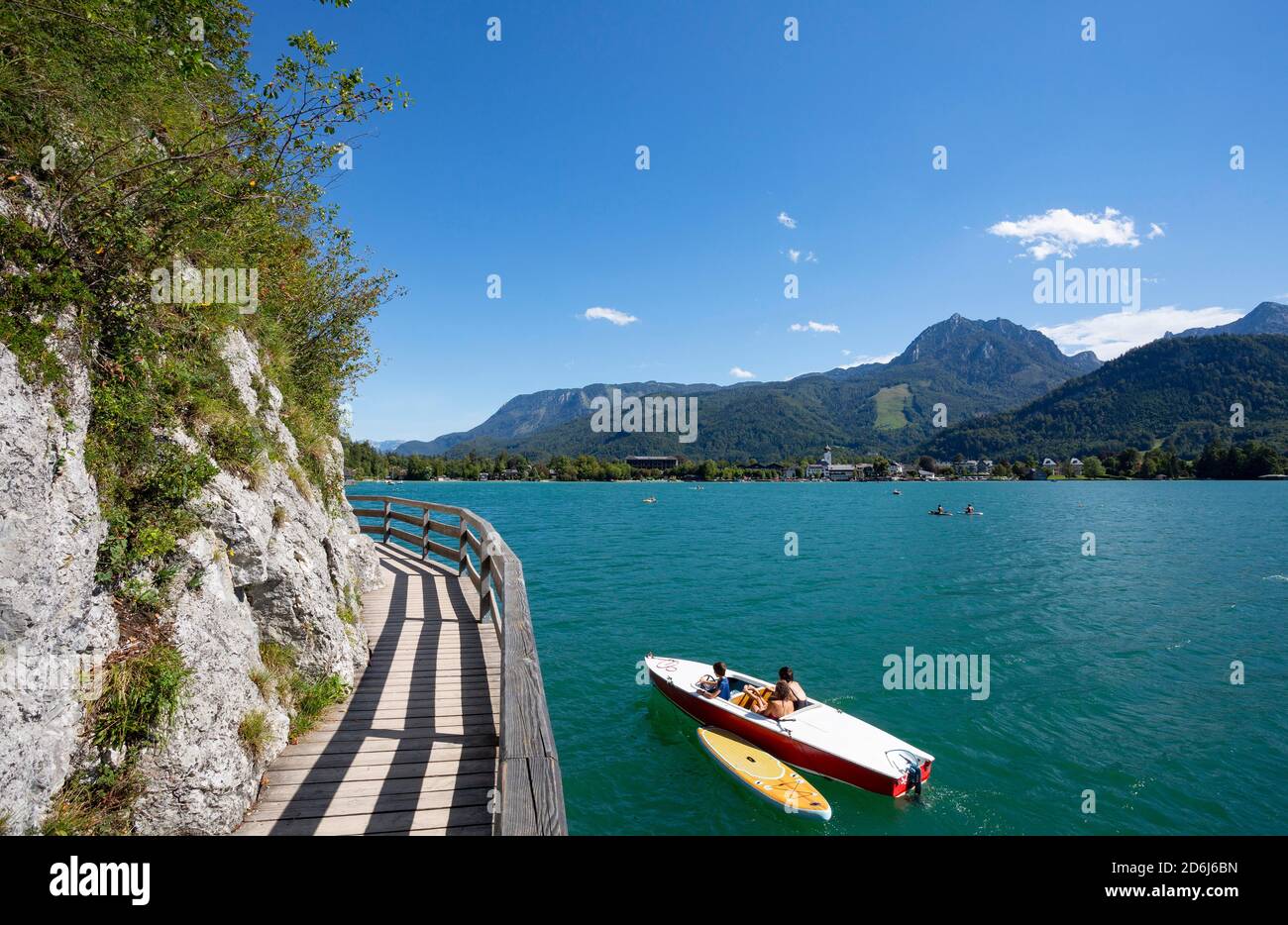 Buerglsteig avec Rettenkogel, Strobl am Wolfgangsee, Salzkammergut, pays de Salzbourg, Autriche Banque D'Images