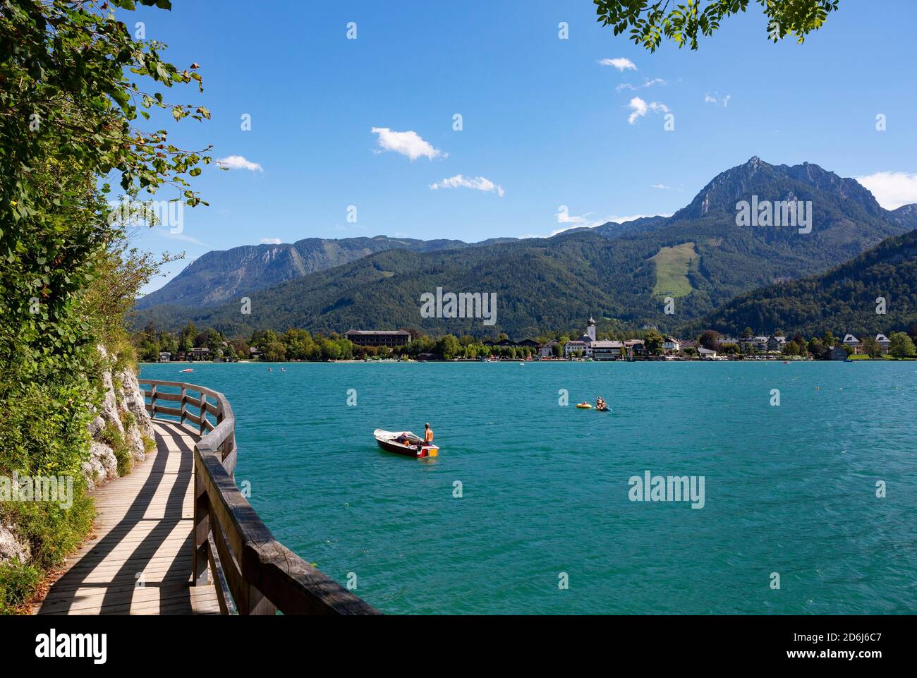 Buerglsteig avec Rettenkogel, Strobl am Wolfgangsee, Salzkammergut, pays de Salzbourg, Autriche Banque D'Images