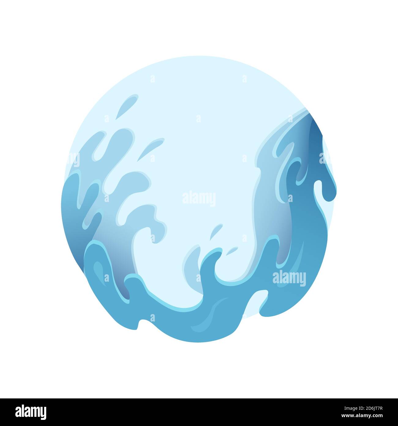 Vagues de mer violentes en cercle. Des ruisseaux d'eau. Badges avec tempête. Illustration vectorielle de splash pour les articles, bannières, couvertures et votre design. Illustration de Vecteur