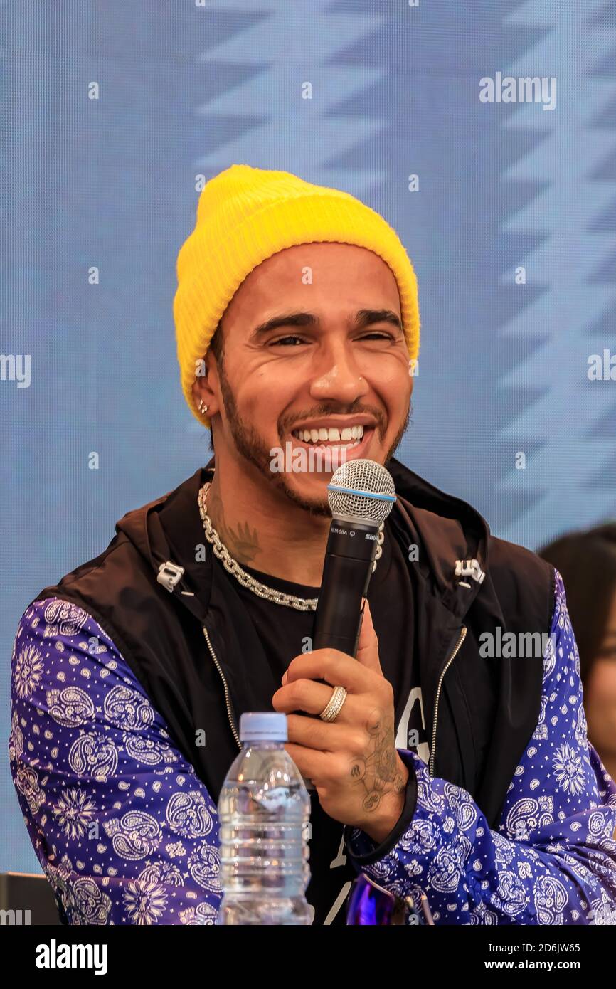 Monte Carlo, Monaco - 24 mai 2019 : Lewis Hamilton, pilote de course britannique, 6 fois champion du monde de Formule 1 à l'épreuve des supporters du Grand Prix de F1 de Monaco Banque D'Images