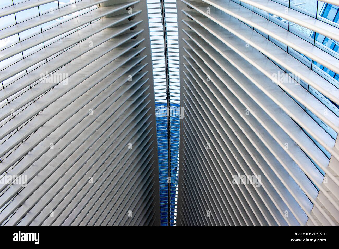 Le toit d'Occulus au World Trade Center de Manhatten NYC Banque D'Images