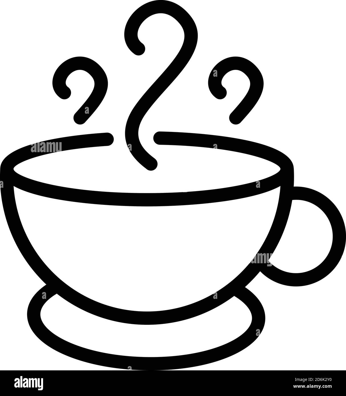 Icône de thé de père chaud, style de contour Illustration de Vecteur