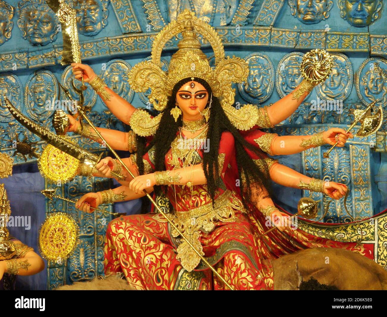 durga idol de kolkata durga puja festival Banque D'Images